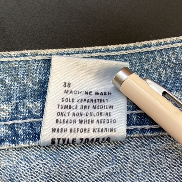 VTG LA BLUES BUTTON FLY LIGHT BLUE WASH SHORTS SIZE 14 - Picture 5 of 10